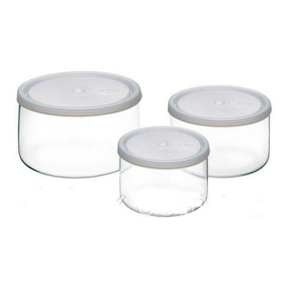 Simax Round Glass Containers With Lids: Borosilicate Glass Food Storage Containers With Lids Airtight - Glass Lunch Containers For Adults - Meal Prep Container Glass - Food Prep Containers Glass 3 Pcs