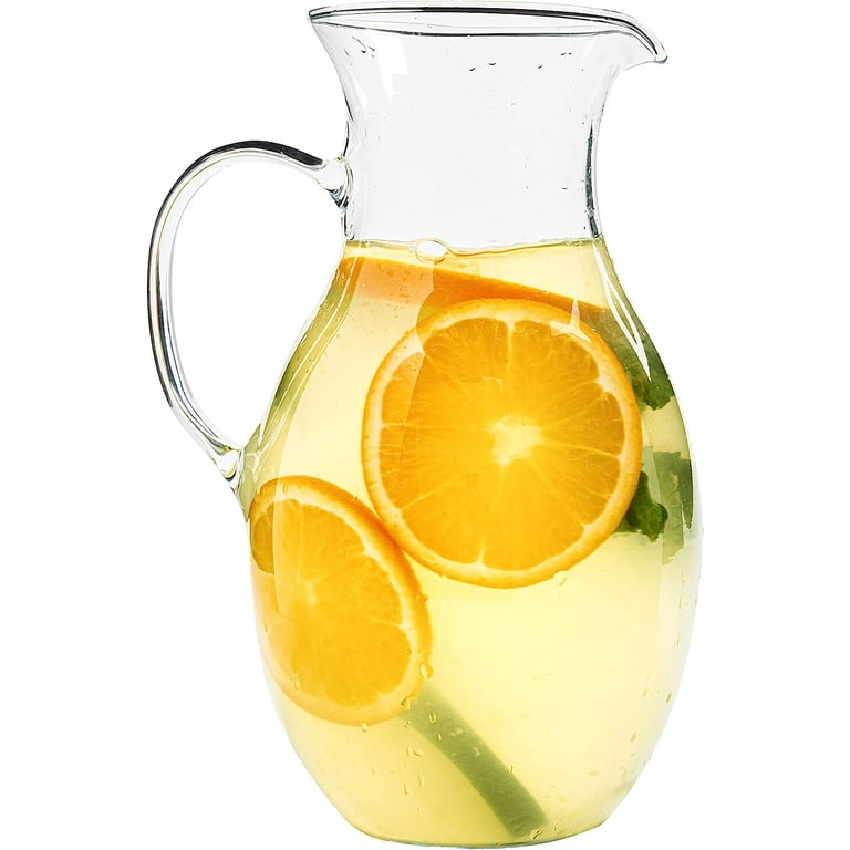Simax Small Glass Pitcher with Spout Drink Pitcher for Sangria, Juice & Beverages, 1 Quart, Size: 1.5 qt, Clear