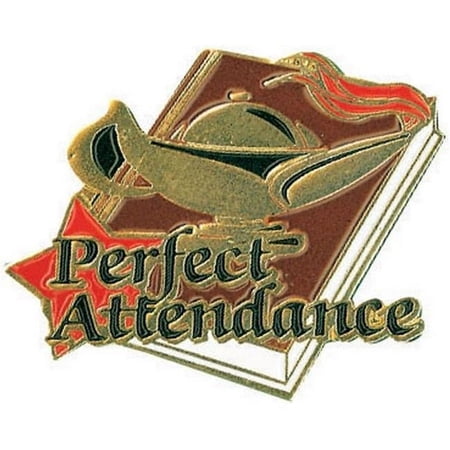 Simba  1.25 in. Perfect Attendance Lapel Pin - Pack of 25