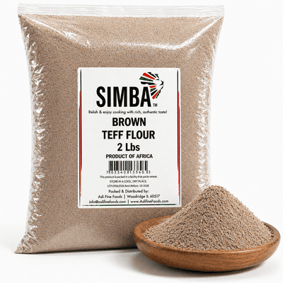Simba African Teff Flour, 2 Pounds | Perfect for Baking, Flour for Injera | Gluten Free
