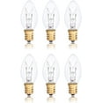 thumbnail image 1 of Simba Lighting C7 7W Replacement Bulb Clear Candle Shape 120V, E12 Candelabra Base, 2700K, 6-Pack, 1 of 10