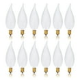 Simba Lighting CA10 25W E12 Frosted Flame Tip Light Bulbs, Warm White