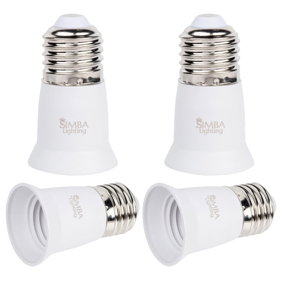 Simba Adapter Simba Lighting, Light Bulb Socket Extender, 3cm Adapter, White 4-pack ...