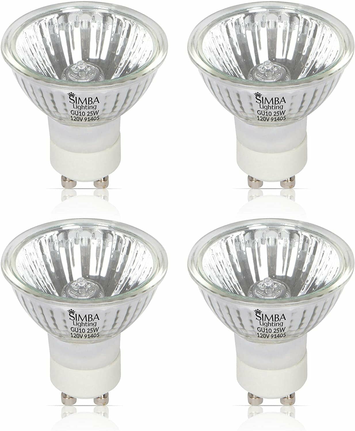 Simba Lighting Halogen GU10 120V 25W NP5 Candle Warmer ETC Replacement Light Bulb, Dimmable, 4-Pack