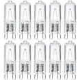 thumbnail image 1 of Simba Lighting Halogen Light Bulb G9 T4 40W JCD Bi-Pin 120V, Dimmable, 2700K Warm White, 10-Pack, 1 of 10
