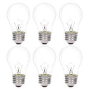 Simba Lighting Incandescent Appliance Light Bulb A15 40W E26 Medium Base, 120V 2700K, 6-Pack