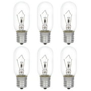 Simba Lighting Incandescent Appliance Light Bulb T8 40W E17 Intermediate Base, 120V 2700K, 6-Pack