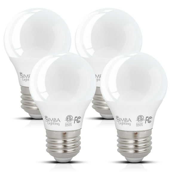 Simba Lighting LED A15 ETL Listed 7W 60W Equivalent Small Bulbs 120V E26 3000K Soft White 4-Pack