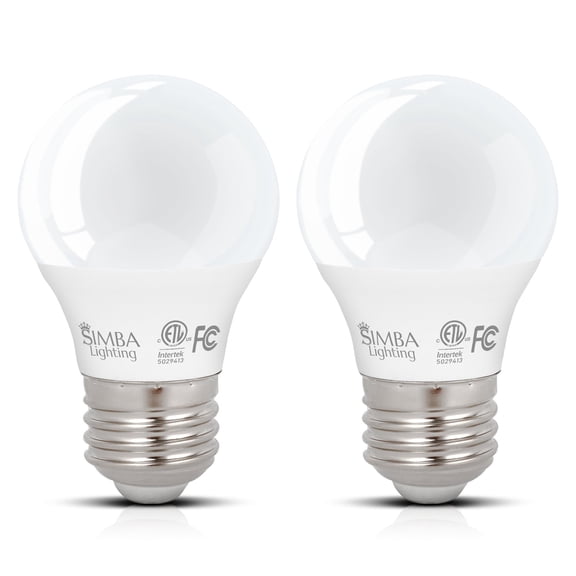 Simba Lighting LED A15 ETL Listed Refrigerator 5W 40W Equivalent Bulbs 120V E26 Base 5000K Daylight 2-Pack