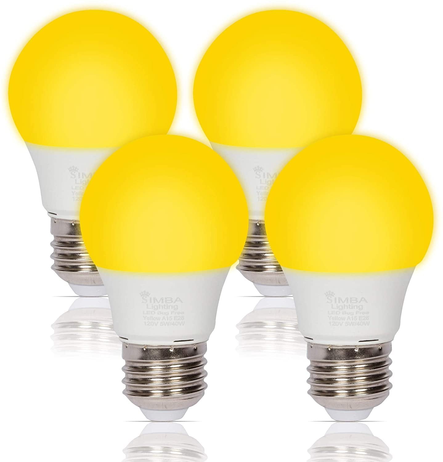 Miracle LED (606758) foco de luz contra insectos, color amarillo, reemplaza  a 100 vatios, S19 para exteriores, para porche y patio, 2 unidades