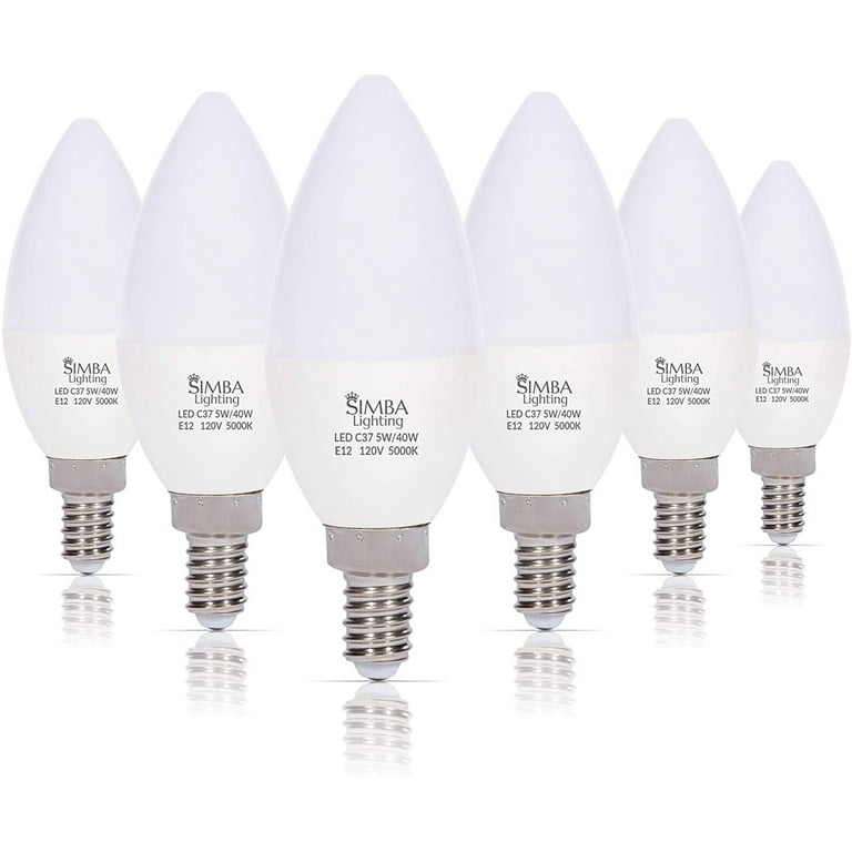 Simba Lighting LED Candelabra B11 C37 5W 40W Replacement Light