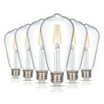 thumbnail image 1 of Simba Lighting LED Edison ST21 6W 60W Equivalent Light Bulbs 120V Dimmable E26 Base 2700K Warm White 6-Pack, 1 of 9