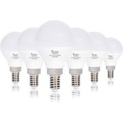 Simba Lighting LED G14 G45 5W 40W Replacement Bulbs 120V E12 Candelabra Base 5000K Daylight 6-Pack