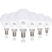 Simba Lighting LED G14 G45 7W 60W Replacement Bulbs 120V E12 Candelabra Base 5000K Daylight 6-Pack