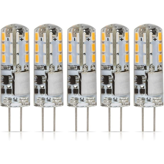 Simba Lighting LED G4 1.1W T3 10W Halogen Replacement JC Bi-Pin Base 12V 3000K Soft White, 5 Pack