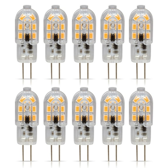 Simba Lighting LED G4 1.5W T4 20W Halogen Replacement JC Bi-Pin Base 12V 3000K Soft White, 10 Pack