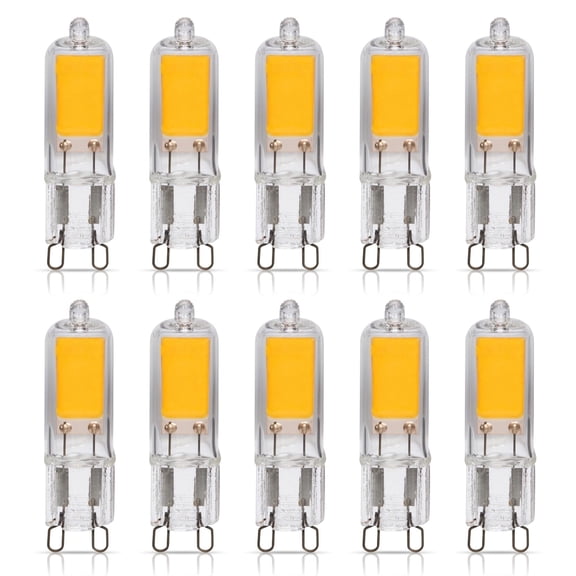 Simba Lighting LED G9 T4 JCD 2W 25W Replacement Bulbs 120V Bi-Pin Base 2700K Warm White 10-Pack