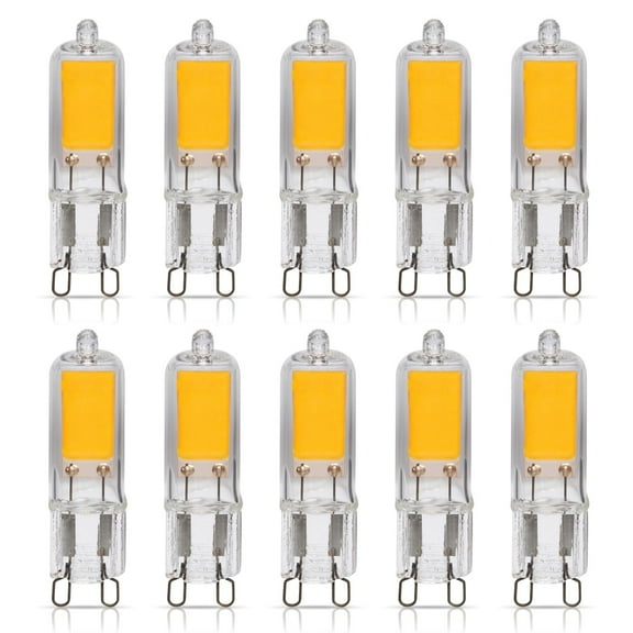 Simba Lighting LED G9 T4 JCD 2W 25W Replacement Bulbs 120V Bi-Pin Base 2700K Warm White 10-Pack