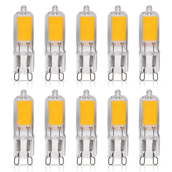 Simba Lighting LED G9 T4 JCD 2W 25W Replacement Bulbs 120V Bi-Pin Base 2700K Warm White 10-Pack