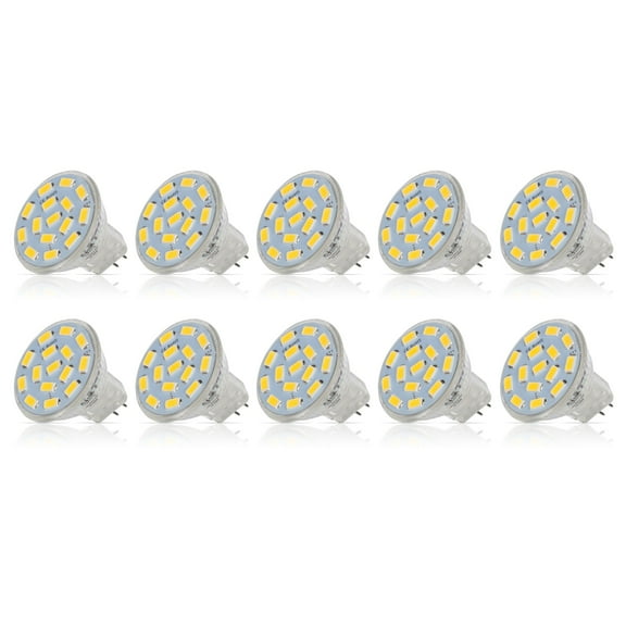 Simba Lighting LED MR11 3W 20W Halogen Replacement Light Bulbs 12V GU4 Bi-Pin 5000K Daylight 10-Pack