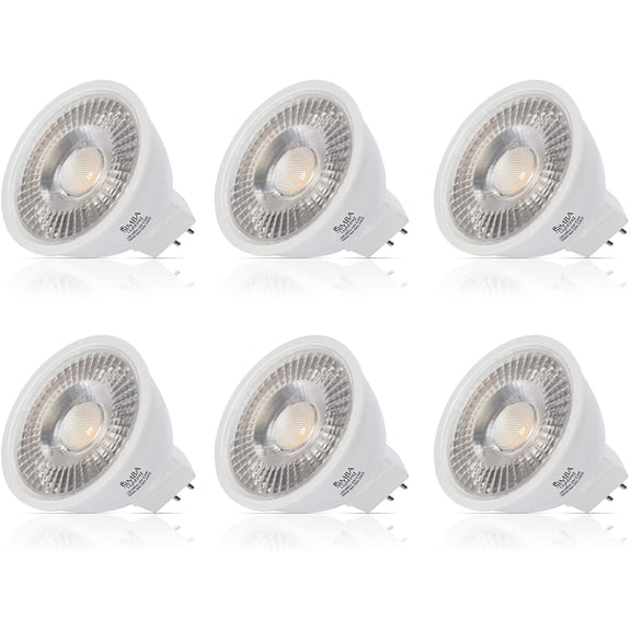 Simba Lighting LED MR16 3.5W 20W Halogen Replacement Bulbs 12V GU5.3 BiPin 5000K Daylight 6-Pack