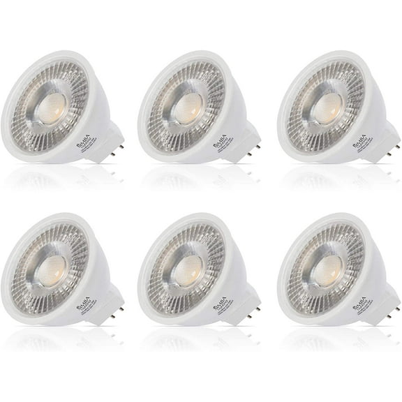 Simba Lighting LED MR16 5W 35W-50W Halogen Replacement Bulbs 12V GU5.3 BiPin 5000K Daylight 6-Pack