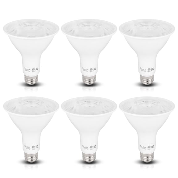 Simba Lighting LED PAR30 Long Neck 12W 38 Spotlight ETL Listed 75W 100W Replacement Bulbs 120V Dimmable E26 3000K Soft White 6-Pack