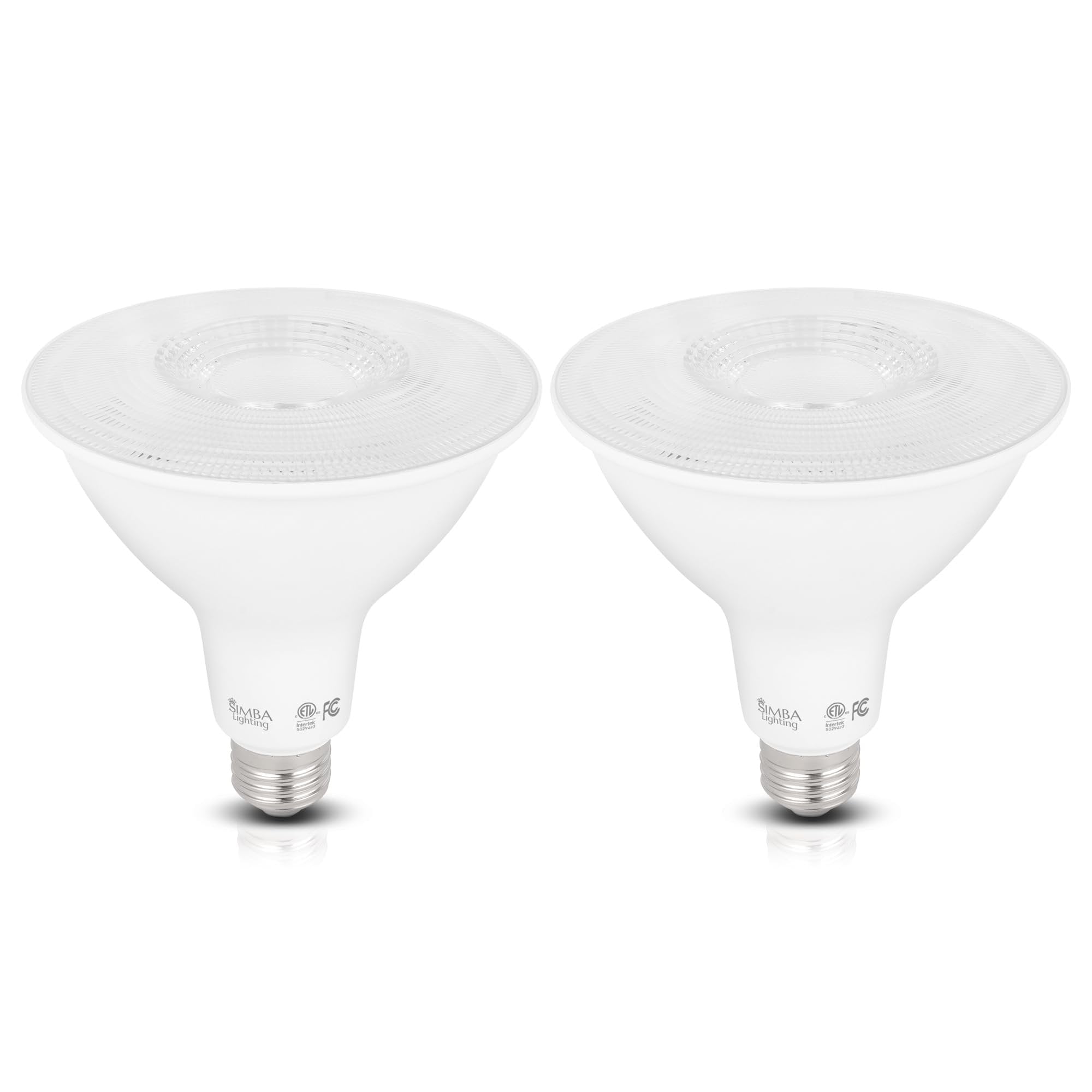 Simba Lighting LED PAR38 18W 38 Spotlight ETL Listed 180W Replacement Bulbs 120V Dimmable E26 5000K Daylight 2-Pack