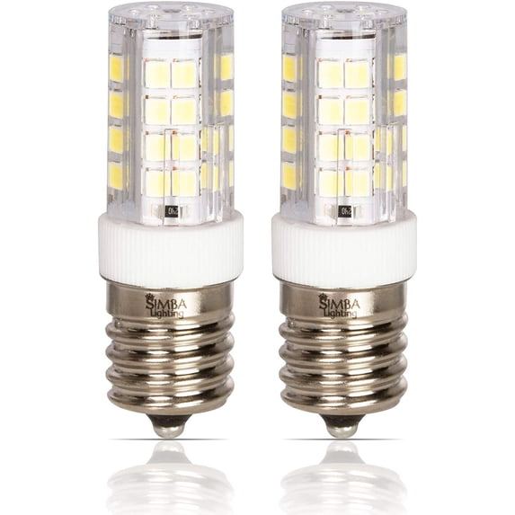 Simba Lighting LED T6 4W 40W Equivalent Bulbs 120V E17 6000K Daylight 2-Pack