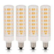 Simba Lighting LED T6 JCD 8W 75W 80W Halogen Replacement Bulbs 120V E11 Base 3000K Soft White 4-Pack