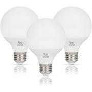 Simba Lighting LED Vanity Globe G25 G80 8W 60W Equivalent Bulbs 120V E26 Base 5000K Daylight 3-Pack