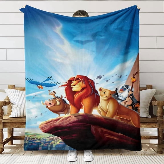 Simba Lion King Anti Pilling Flannel Blanket Gifts for Fans Lover Girls Boys Women Present Hoodie Him Bed 50"x60"