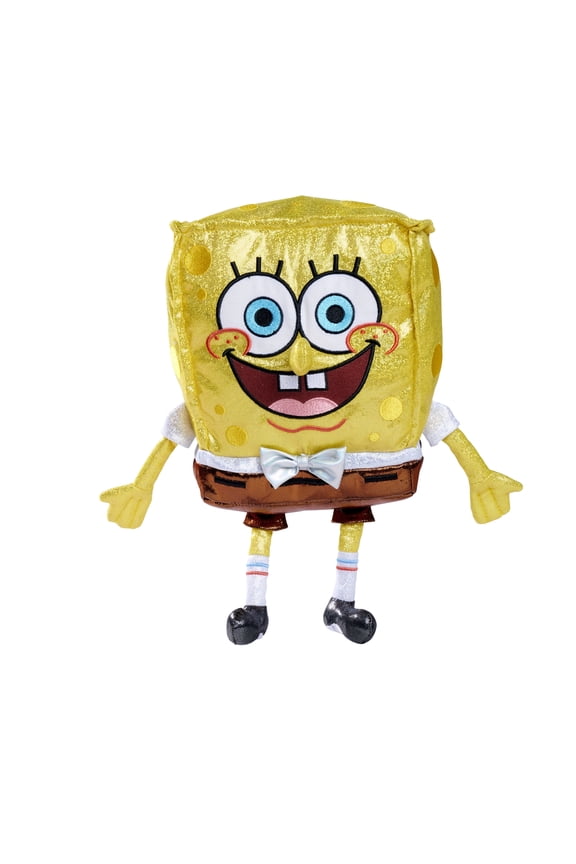 Toys SpongeBob 25th Anniversary Plush Glittering 12in Collectible Plush Sparkling, Super Soft, Limited Edition, Cuddly Toy for All Ages, Yellow