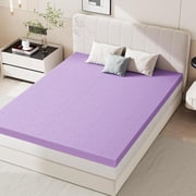 Simenmax 2 Inch King Gel Memory Foam Mattress Topper - Pressure Relief & Back Pain Support - CertiPUR-US Certified, Purple