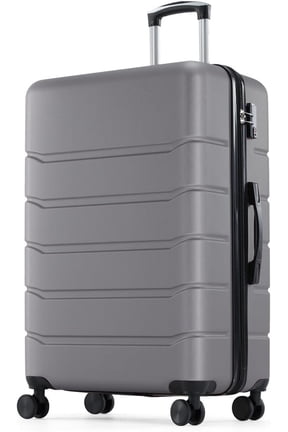 20 Inch Carry On Luggage, ABS Hardside Expandable Suitcase with Dual Spinner Wheels, Lightweight Travel Bag for Business & Short Vacation, Dark Gray