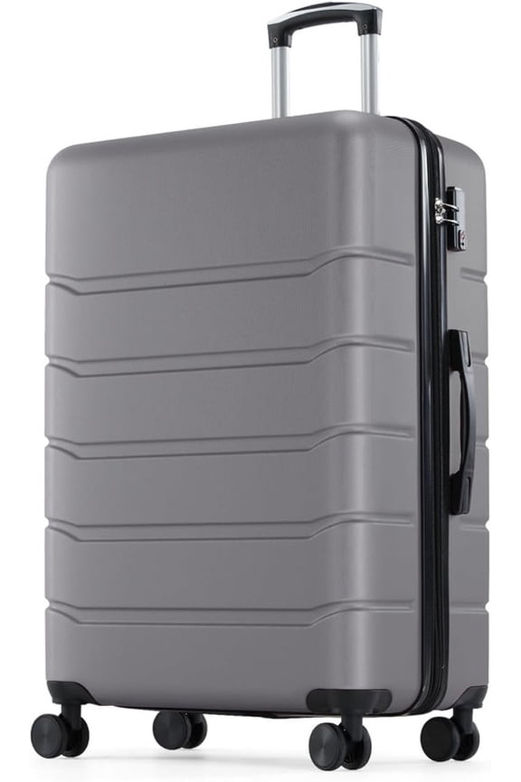 20 Inch Carry On Luggage, ABS Hardside Expandable Suitcase with Dual Spinner Wheels, Lightweight Travel Bag for Business & Short Vacation, Dark Gray