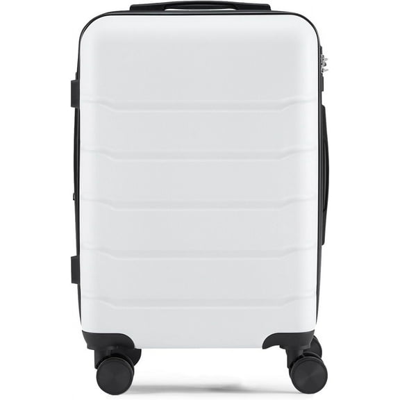 Simenmax 24 Inch Luggage, Hard Shell Rolling Suitcase with TSA Lock, Expandable Lightweight Luggage with Spinner Wheels, White