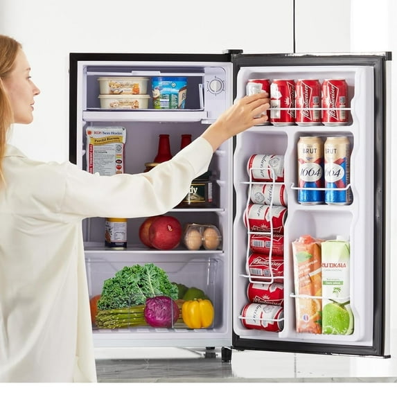Simenmax 3.2 Cu.ft Single Door Mini Fridge,Silver