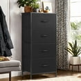 thumbnail image 1 of Simenmax 4 Storage Dresser for Bedroom, Wide Fabric Closet Chests Organizer Tower Furniture, Black, 1 of 7