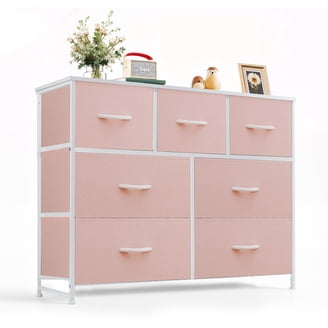 pink dresser walmart Frmobepts Pink Dresser, Chest of Drawers, Modern 6 Drawer Double Dressers  with Deep Drawers, Wide Storage Organizer Cabinet for Living Room, Hallway