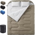 thumbnail image 1 of Simenmax Double Sleeping Bag for Adults with Pillows,Portable Sleeping Bags with Compression Bags for Camping, Hiking, Outdoor Adventure,Green, 1 of 9