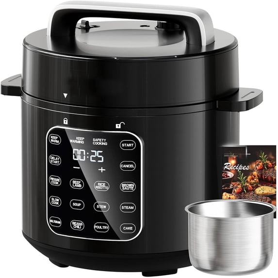 Simenmax 6QT Electric Pressure Cooker, 9-in-1 Programmable Multi-Cooker ...