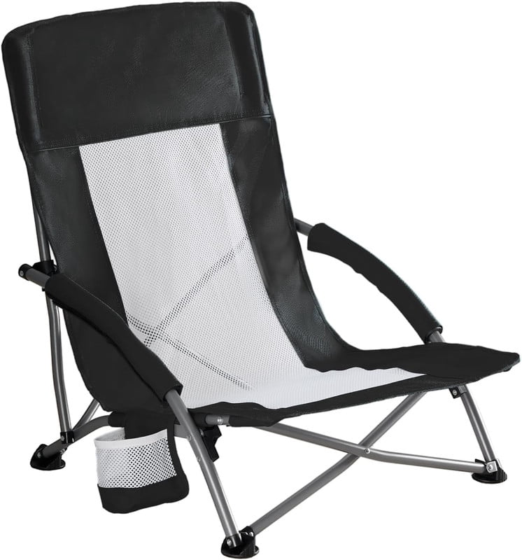 Simenmax Low Beach Chair Set of 2 – Folding Camping Chair for
