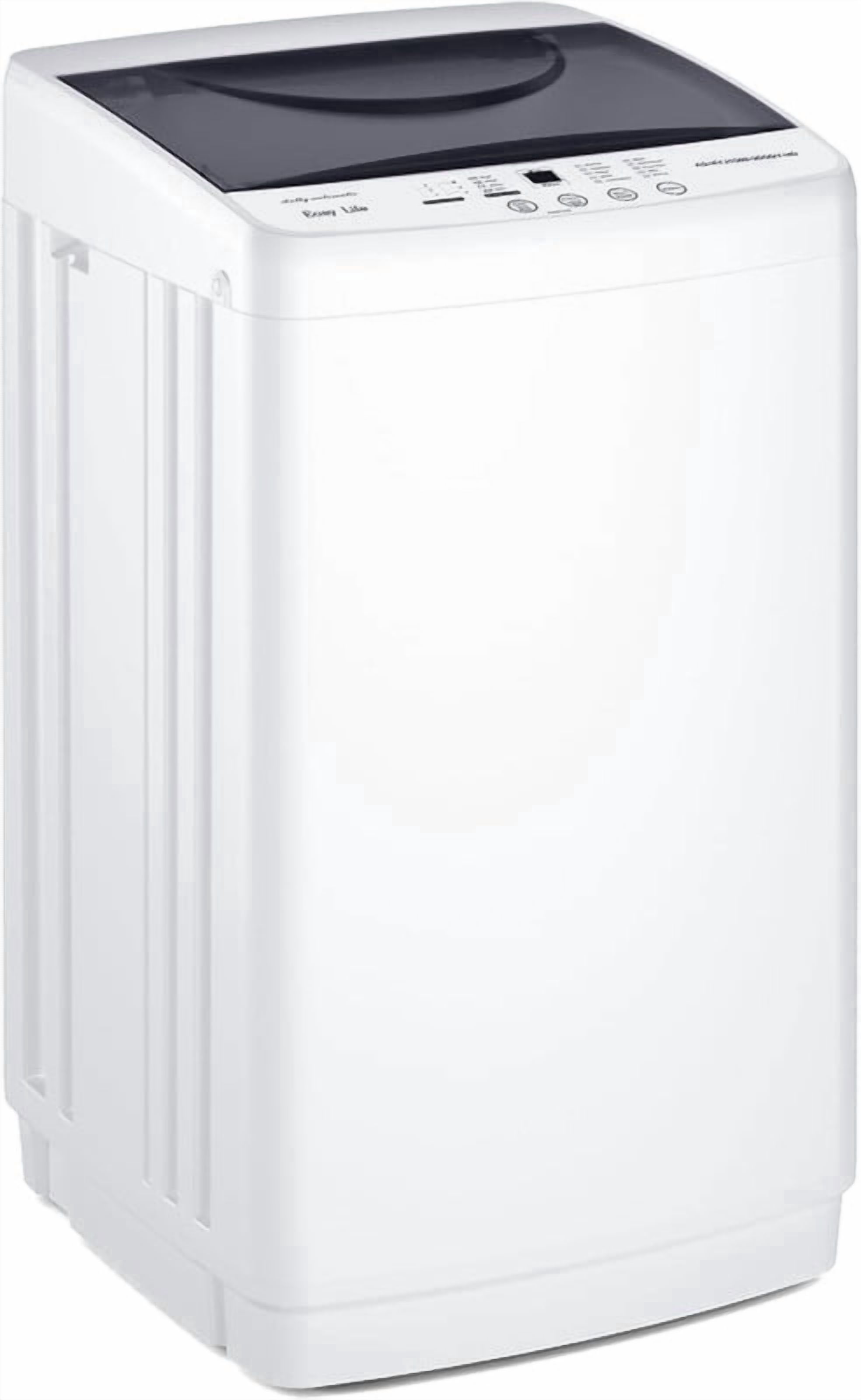 Simenmax Portable Washing Machine, 7.7 lbs Compact Laundry Washer with Stainless Steel Drum, 10 Wash Cycles & LED Display for Home, Apartment, Dorm, RV,White