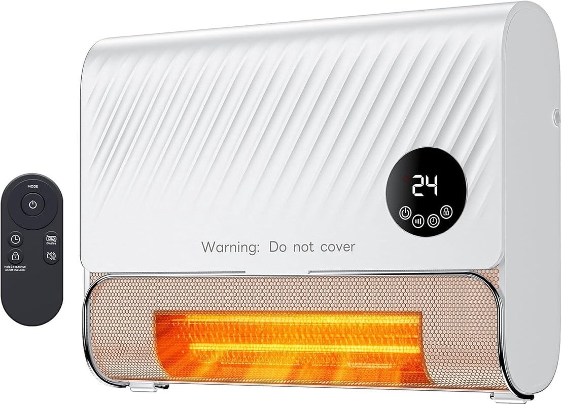 Simenmax Smart Wall Heater, Electric Space Heater with Remote