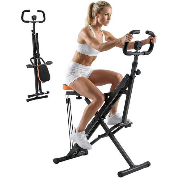 Simenmax Squat Machine for Home, 330 LBS Capacity Foldable Glute Exercise Equipment, Full Body Workout with Adjustable Resistance & Anti-Slip Pedals,Black
