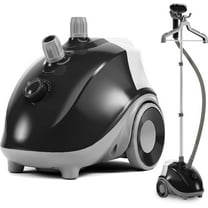 Simenmax Standing Garment Steamer, 1500W Professional Clothes Steamer with Rolling Wheels for Easy Movement, 1.7L Water Tank, Black