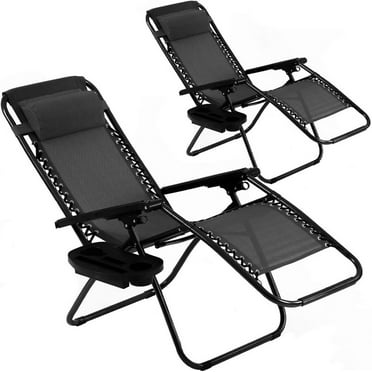 Simenmax 2PCS Zero Gravity Chair, Reclining Lounge Chair, 440LBS Capacity Portable Folding Recliner for Indoor Outdoor, Patio, Camping, Beach, Pool, Garden