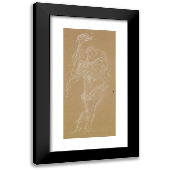 Simeon Solomon 8x14 Black Modern Framed Museum Art Print Titled - Hymen with a Flaming Torch (1880-90)