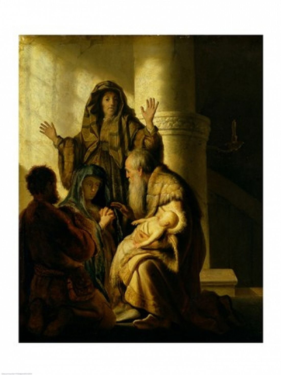Simeon and Hannah in the Temple c1627 Canvas Art - Rembrandt van Rijn (24 x 36)